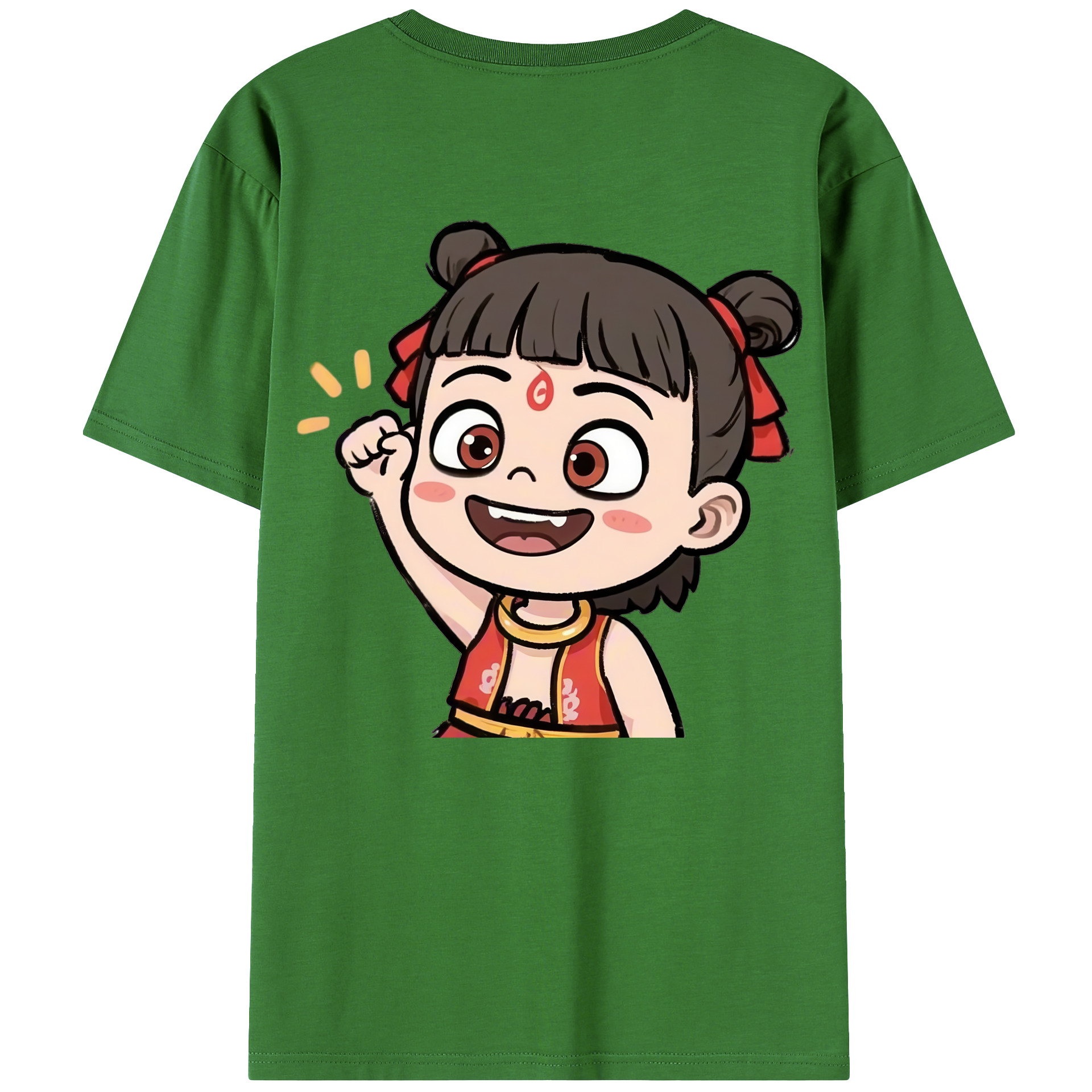 （画像用） Ne Zha 2 ナタ 魔童の大暴れ レディース半袖Tシャツ(バックプリント)